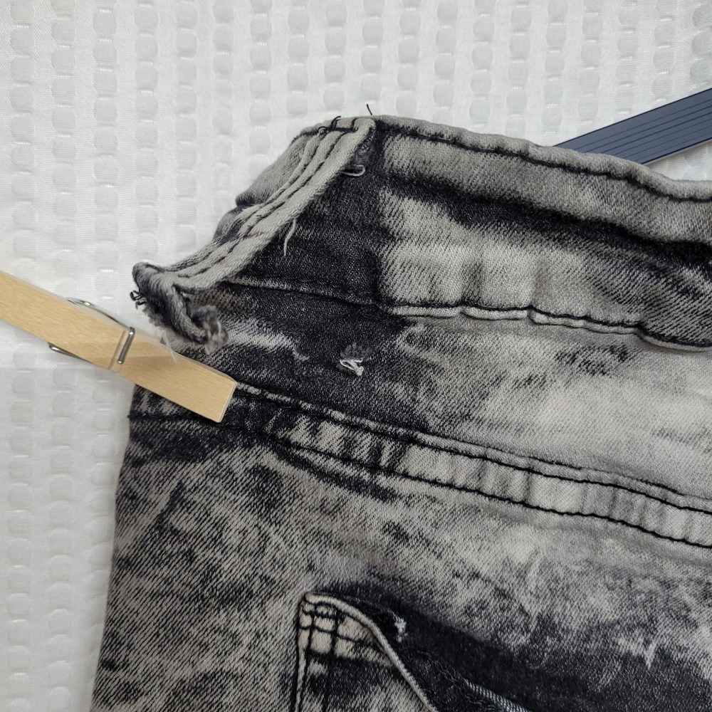 Mecca Mens Grey Acid Wash Moto Biker Stretch‎ Fit Jeans 36x32 Streetwear - Picture 4 of 5